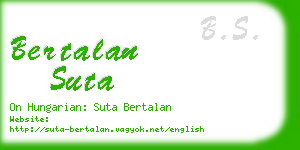 bertalan suta business card